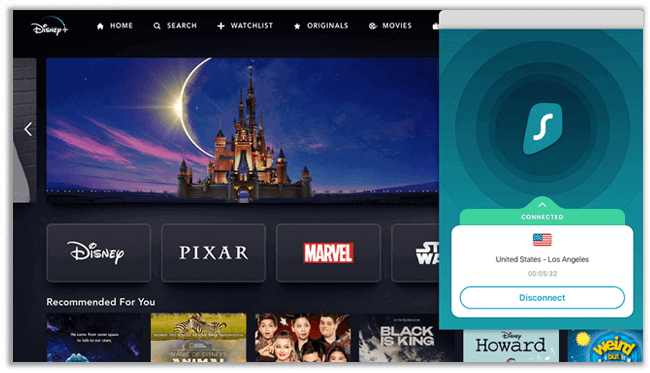 Disney plus in thailand with surfshark