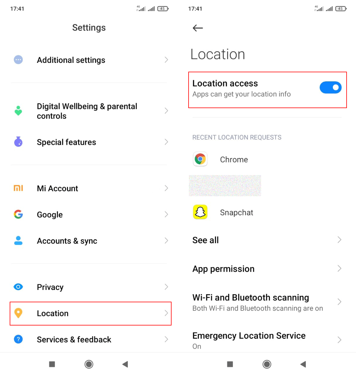 Enable Location Service on Android