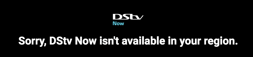 DStv outside South Africa Geo-Restriction Error