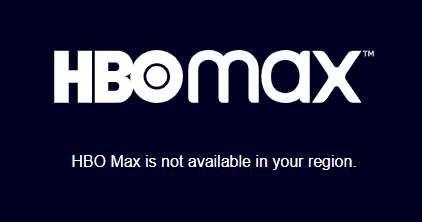 HBO Max in Canada Geo-Restriction Error
