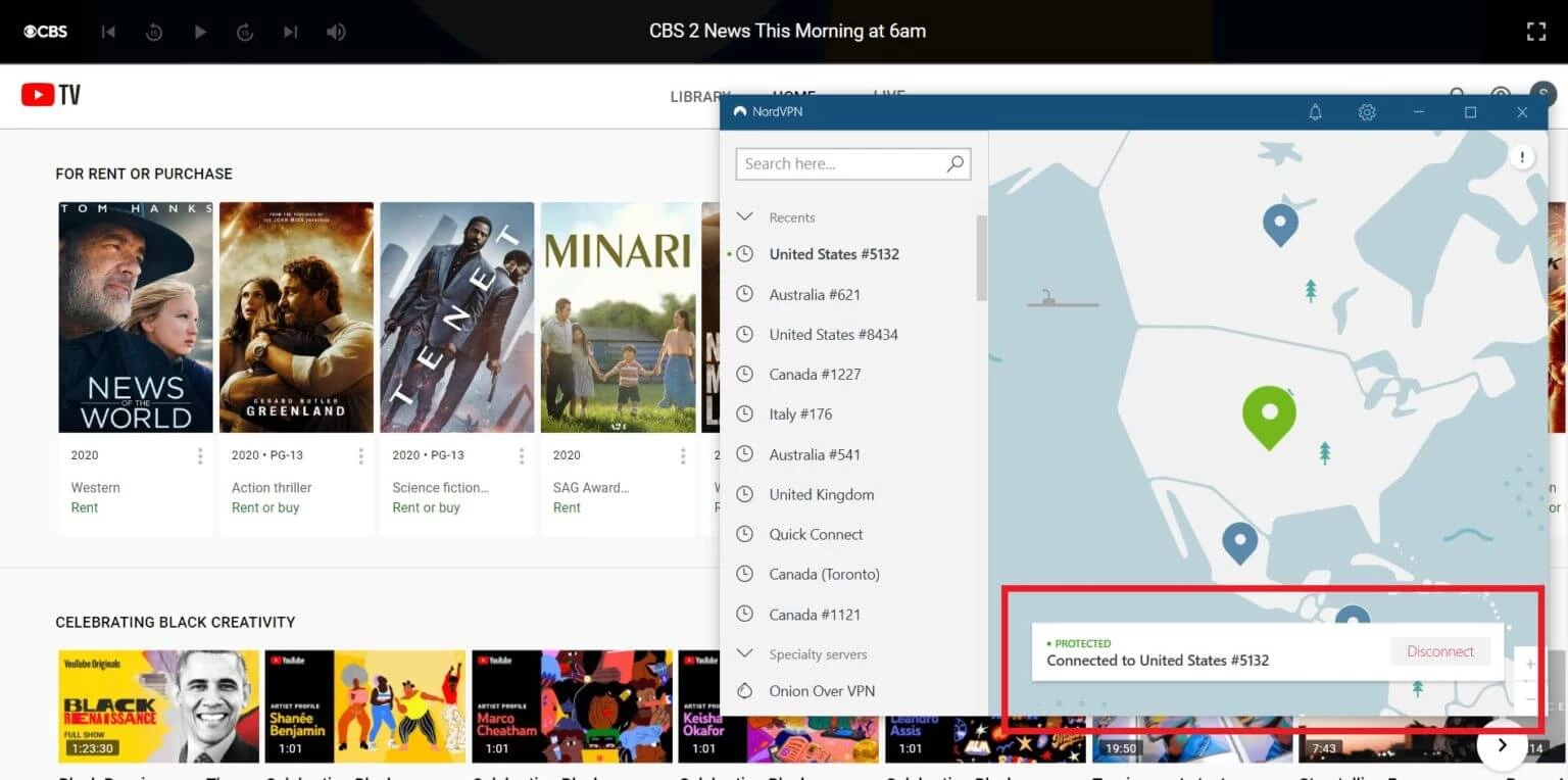 Youtube tv in uk with nordvpn
