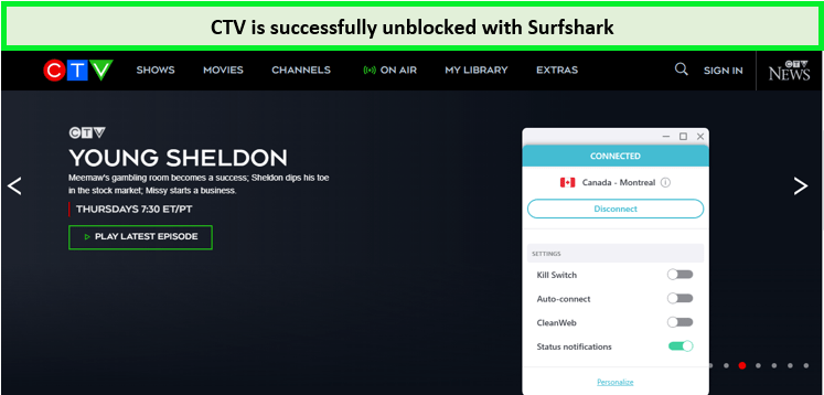 Ctv in usa with surfshark