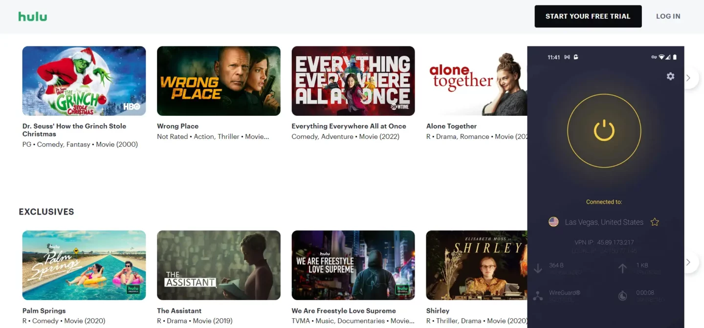 Hulu on samsung smart tv with cyberghost
