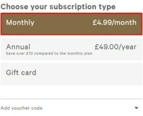 Choose your bfi subscription plan in canada