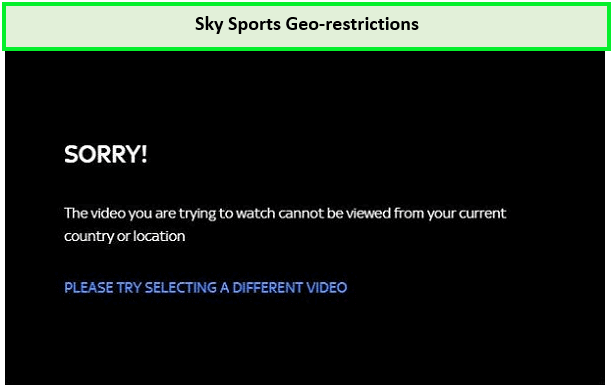 Sky sports in canada with geo-restrictions error