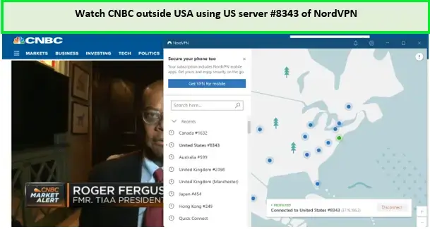 Watch cnbc in canada with nordvpn