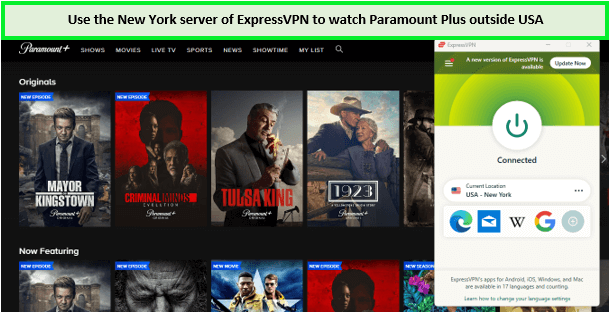 Watch paramount in canada with expressvpn