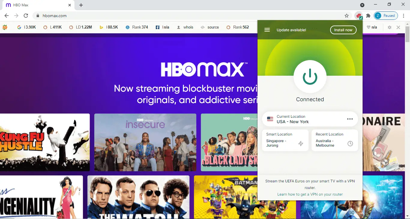 Hbo max in uk with expressvpn