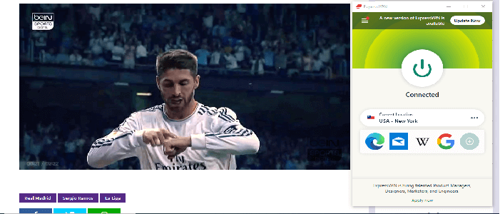 Bein sports outside usa with expressvpn