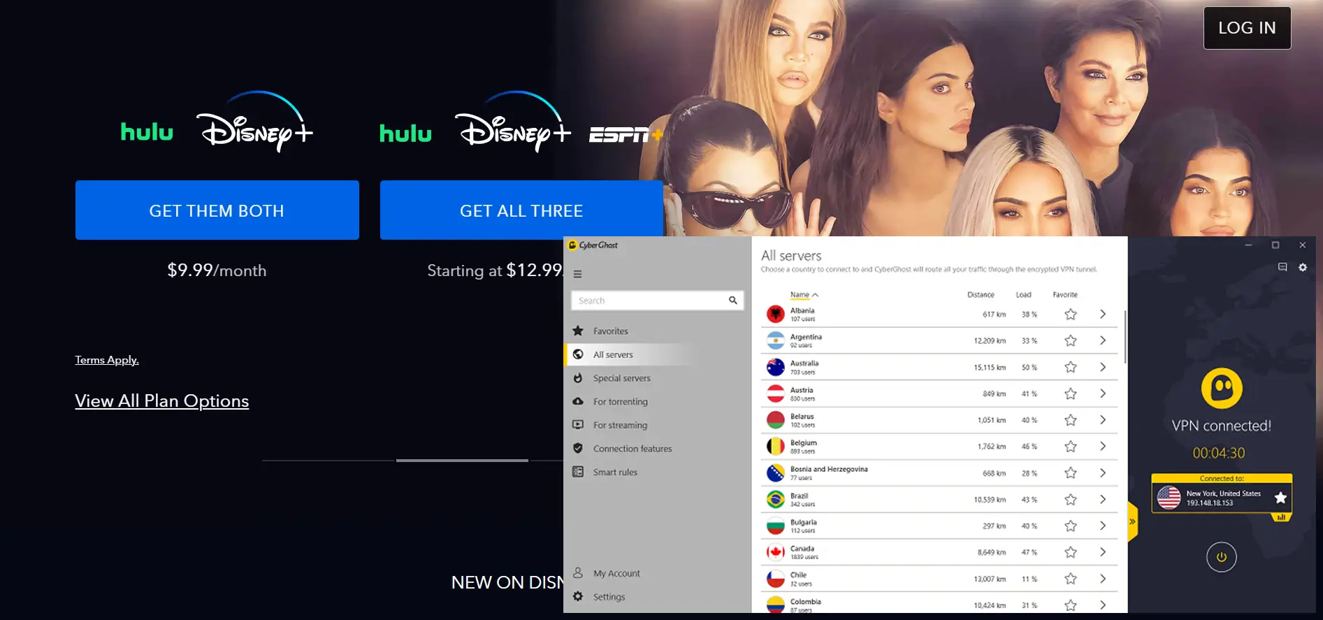 Disney plus greece with cyberghost
