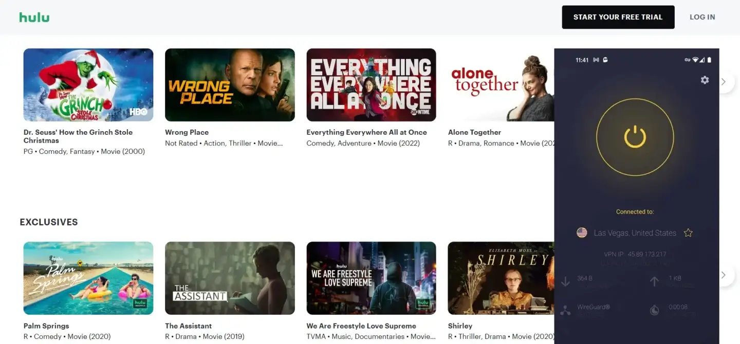 Hulu in peru with cyberghost