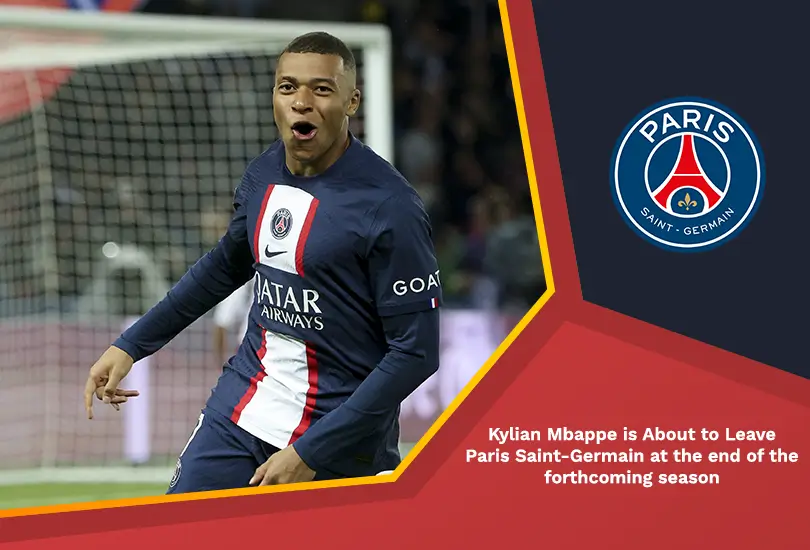 Kylian mbappe is about to leave paris saint-germain at the end of the forthcoming season