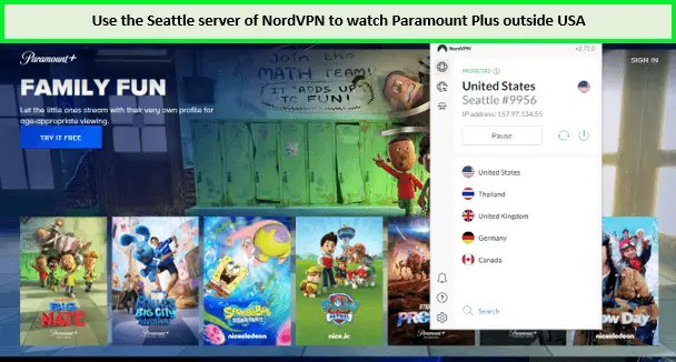 Paramount plus in spain with nordvpn