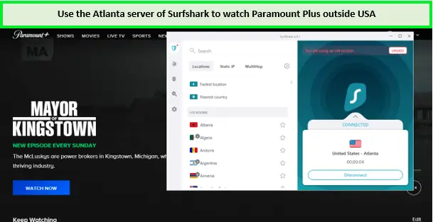 Paramount plus in spain with surfshark