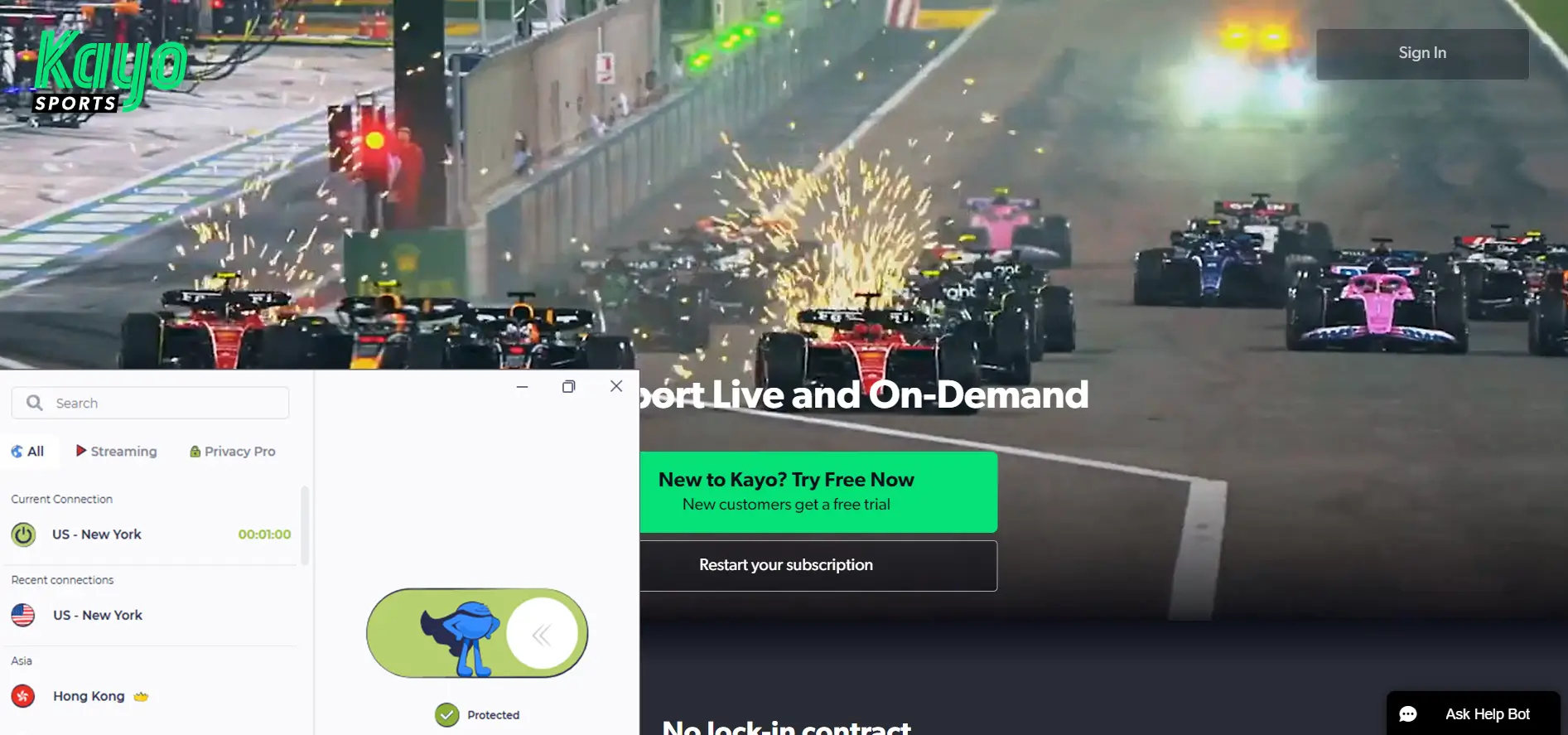 Kayo sports in brazil with atlasvpn