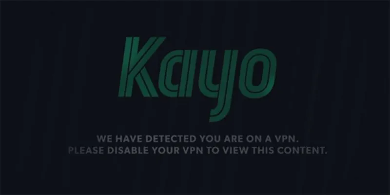 Kayo sports geo-restriction error